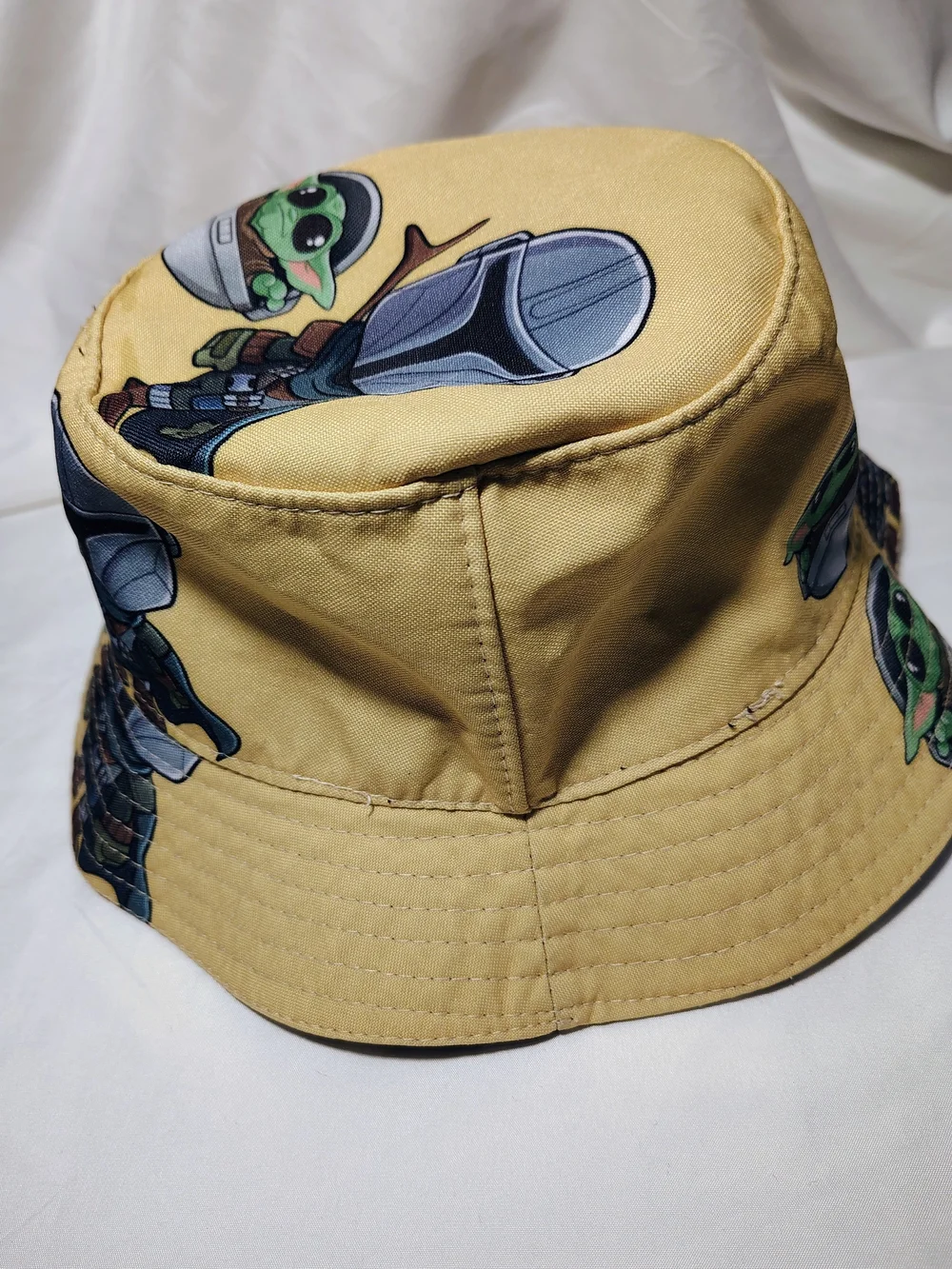 Star Wars Yellow Mandalorian & Grogu Kids Bucket Hat